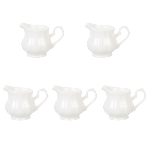 5St Delicate Witte Keramische Waterkan Met Handgreep Voor Table 1