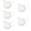 5St Delicate Witte Keramische Waterkan Met Handgreep Voor Table 11