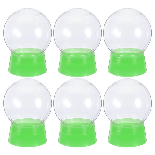 18Stk Kunststoff Schneekugel Set Grün Leere DIY Kugeln