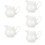 5St Delicate Witte Keramische Waterkan Met Handgreep Voor Table 10