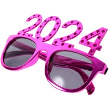 3Stk Neujahrs-Partybrillen 2024 Rosy Stk Kunststoff Fotoaccessoire