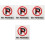 4Stk Robustes Acryl No Parking Schild Für & Öffentlich 5