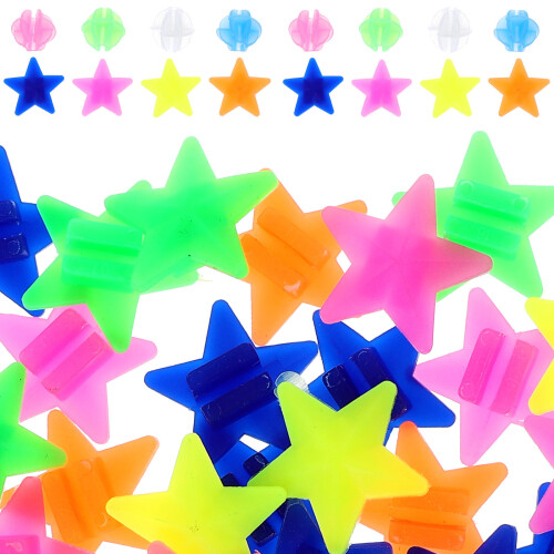 288St Spaak Clips Plastic Kralen Assorti Kleur Set