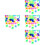 288St Spaak Clips Plastic Kralen Assorti Kleur Set 8