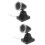 2St Mini Seinslamp Plastic Voor Zwarte Treinmodel Diorama Decor 9