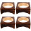 4Pièces Porte-Pots En Bois Protection Table Multi Usage 6