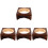 4Pièces Porte-Pots En Bois Protection Table Multi Usage 3