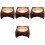 4Pièces Porte-Pots En Bois Protection Table Multi Usage 4