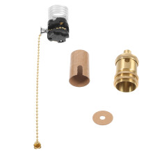 4Sets Lampenhalter Zugkette Kupfer Deckenlicht Basis E27 Für Lampen
