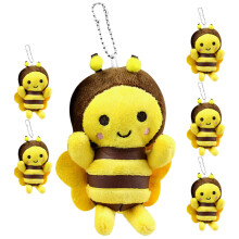 24Stk Süßer Bienen Plüsch Anhänger Weiches Material Für Taschen