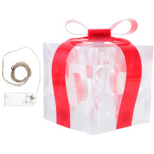 3Stk PVC LED Geschenkboxen Bunt Festliche Leuchtdeko Für Auto & Shop