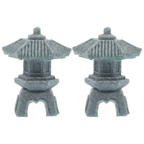 6Stk Sandstein Pagode Zen Garten 2
