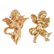 8Stk Resin Wandornament Goldfarbig Handgefertigte Wohnaccessoire