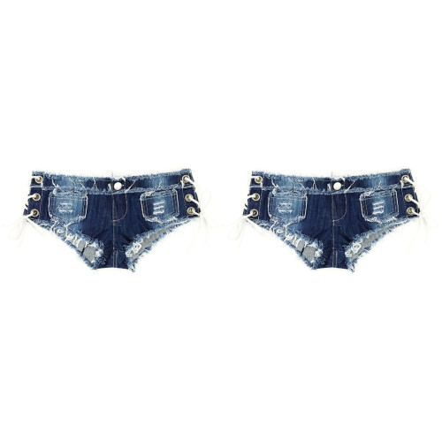 2Stk Damen Slim Hot Pants Sommer 1