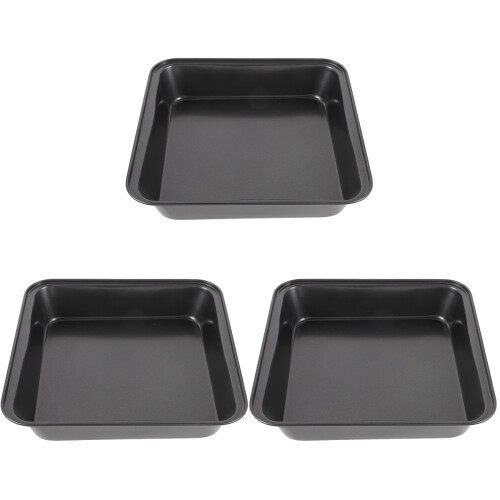 3Stk Pizza Backblech Ofenblech Schwarz Backform 2