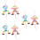 6St Multifunctionele Clownpop Handpoppen Met Snoer, Kinderen 6