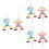 6St Multifunctionele Clownpop Handpoppen Met Snoer, Kinderen 5