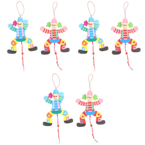 6St Multifunctionele Clownpop Handpoppen Met Snoer, Kinderen 2