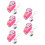 5Sets Draagbaar Kinderhorloge Roze Plastic Met Sleutelhanger Set 9
