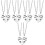 5Sets Vriendschapsketting Hartvorm Matching Ketting Diverse Kleuren 4