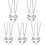 5Sets Vriendschapsketting Hartvorm Matching Ketting Diverse Kleuren 2