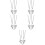 5Sets Vriendschapsketting Hartvorm Matching Ketting Diverse Kleuren 7