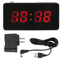 Digital Projection Alarm Clock For Bedroom, Easy To Use With Modern Curved Design And Progressive Volume