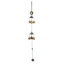 Carillon éolien en métal avec symbole de bénédiction et douce sonnerie, clochettes décoratives suspendues de style champêtre, idéal pour une