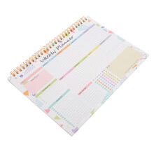 2Stk Multicolor Wochenplaner Spiralbindung Arbeitsplaner Home School