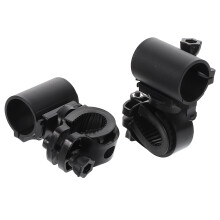 8St Zwarte Fietslamphouder ABS Clip Lichtgewicht Met Rotatie