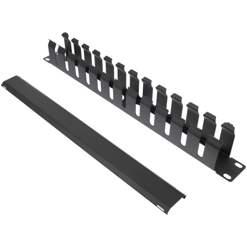 2Stk Robustes Metall Kabelorganizer Server Rack 12 Steckplätze Schwarz