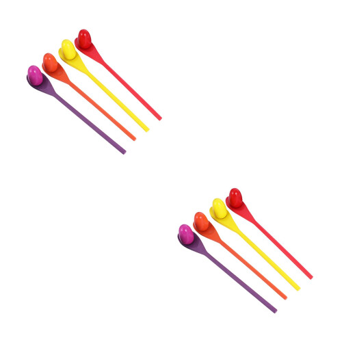 8Sets Holz Balance Set Für Kinder Löffel Und Eier 2