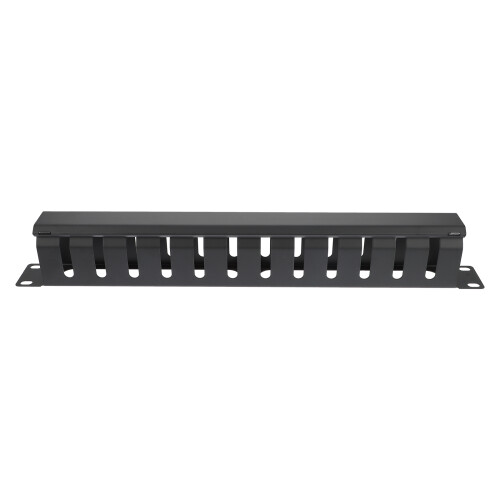 2Stk Robustes Metall Kabelorganizer Server Rack 12 Steckplätze Schwarz 1