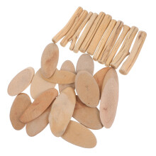 3Sets Helle Holz- -Stäbe Und Scheiben Für Vielseitige DIY Ideen