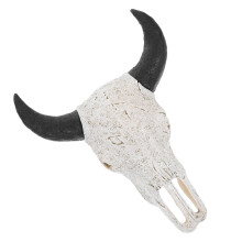 3Stk Vielseitige Bull Schädel Wandkunst PVC Hornkopf