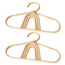 6Stk Khaki Rattan Kinderbügel Für Baby- Und Kinderkleidung Zuhause