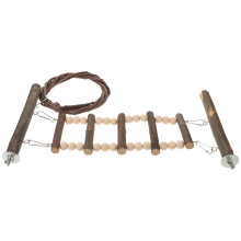 3St Papegaaien Klimtrap Bruin En Vogelaccessoire