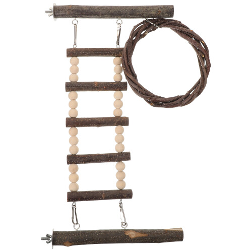 3St Papegaaien Klimtrap Bruin En Vogelaccessoire 2