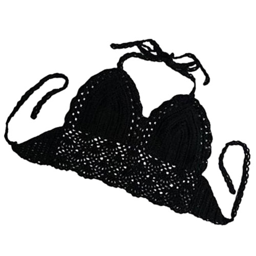 2Stk Damen Strick Bikini Häkel Split Zweiteiler Leicht