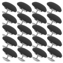 120St Vintage Stijl Baseball Cap Buttons Met Stoffen Omslag, Zwart