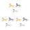 9St Retro Broche Met Emaille Casual En Formeel Gebruik 9