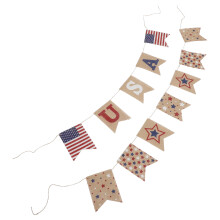 10Stk Usa Vintage Banner Aus Burlap Für Unabhängigkeitstag Feier
