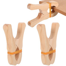 15Stk Robuste Holzklammern Beige Für Handwerk, Strandtücher &