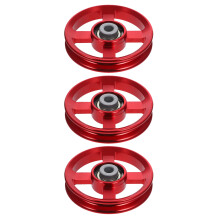3Stk Rotes Aluminium Zugrolle Fitnessgerät Für Und Studio