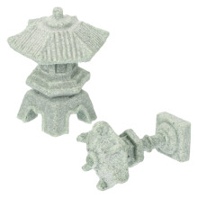 6Stk Kleine Pagode, Olivgrün, - & Gartenschmuck