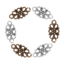 200Stk Blüten Verbinder Anhänger Legierung Für DIY Schmuck Bunt