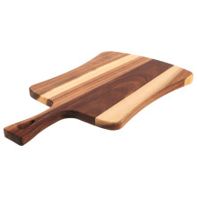 2Stk Robust Holz Schneidebrett Mit Griff Für Haushalt &