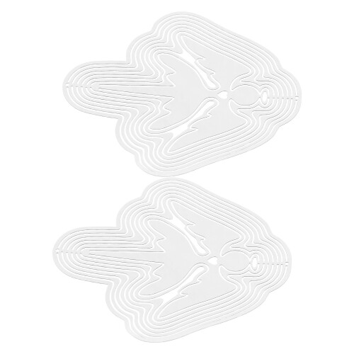 6Stk Eleganter Windspinner Hängend Silber Für Garten 1