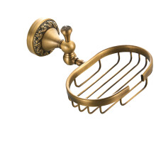 3Stk Wandmontiert Messing Seifenhalter Bad Ablage Gold Vintage Design