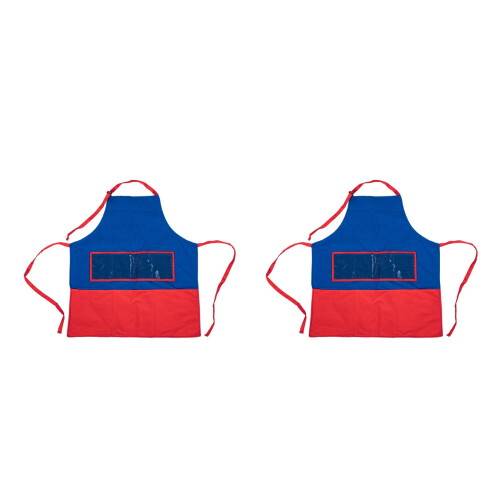2Sets Blaue Erzähl-Schürze Aus Mit Robustem Material Und Taschen 1